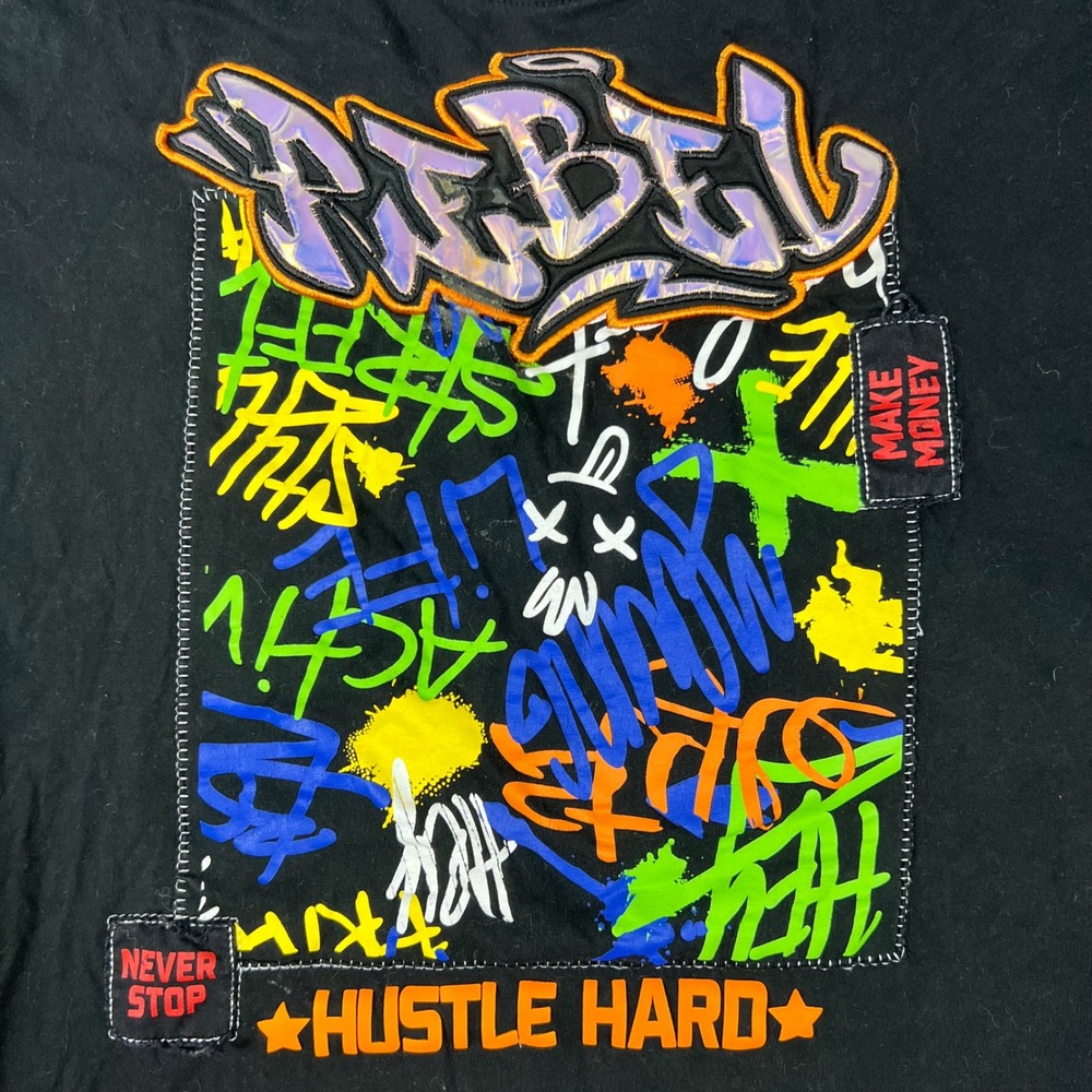Switch Remarkable Graffiti T Shirt Mens XXL (Fit's Large) Embroidered Streetwear
